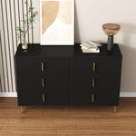 Sideboard, Modern Chest of Drawers, Golden Handles