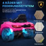 Electric Ride-On Car for Kids with Remote Control and Horn, Pink