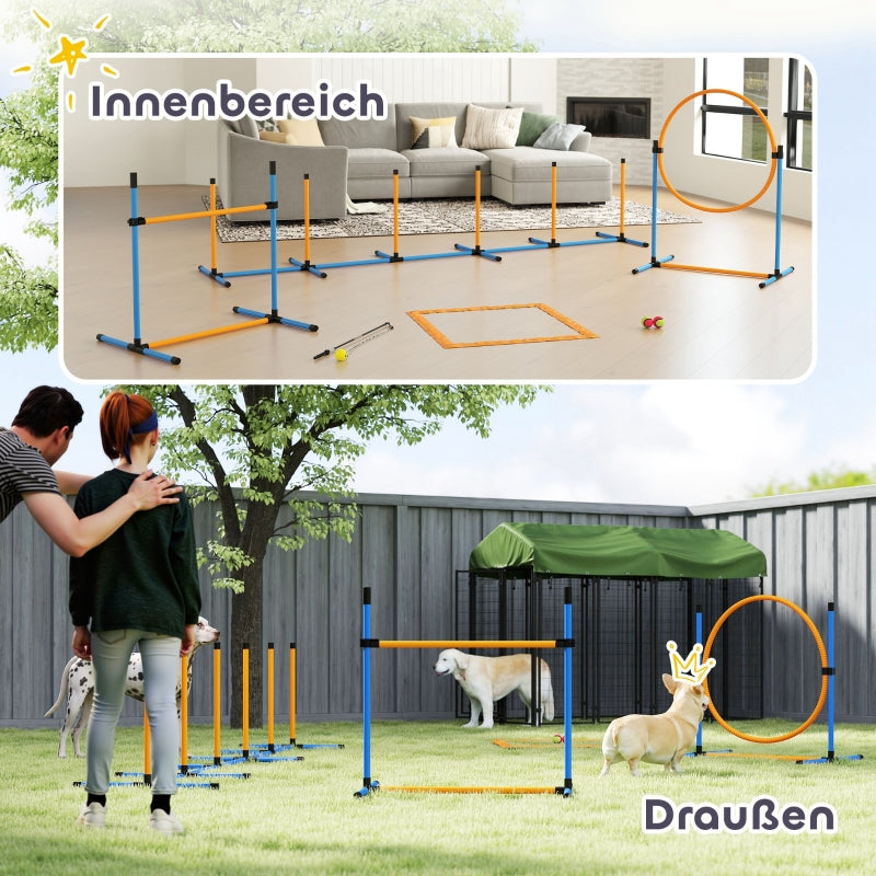 Agility Set, Dog Training 7-Piece Hurdle Equipment, Yellow