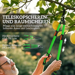 Hedge Trimmer Set 2-Piece, 90cm Blade Length, Extendable Handle, Metal