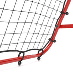 Football Rebounder Double-Sided Rebound Adjustable in 5 Levels for Training Steel Red