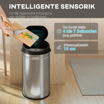 Sensor Waste Bin 30L, Soft-Close, Touchless, Stainless Steel