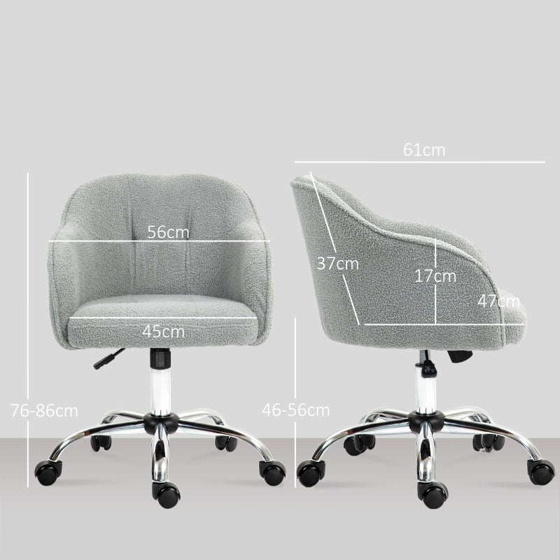 Home Office Chair, Ergonomic Swivel Rocking, Gray