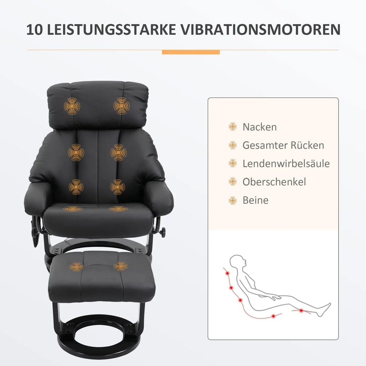 Stool, Massage Black