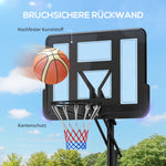 Outdoor Basketball Hoop, Adjustable Height, Shatter-Proof Backboard, Adults