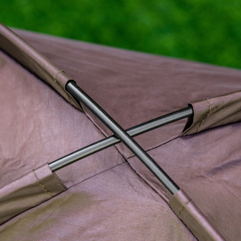 Outdoor Pet Bed, Elevated Canopy Dog Bed, Taffeta Fabric, Coffee