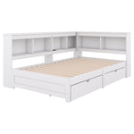 Daybed Sofa Bed 90x200cm 2 Drawers Power Outlet USB - White Chipboard