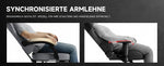 Gaming Chair Ergonomic Massage Footrest 150kg, Grey PVC Leather