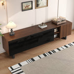 TV Cabinet Low 4 Doors 180x38x50cm - Vintage Wood Grain