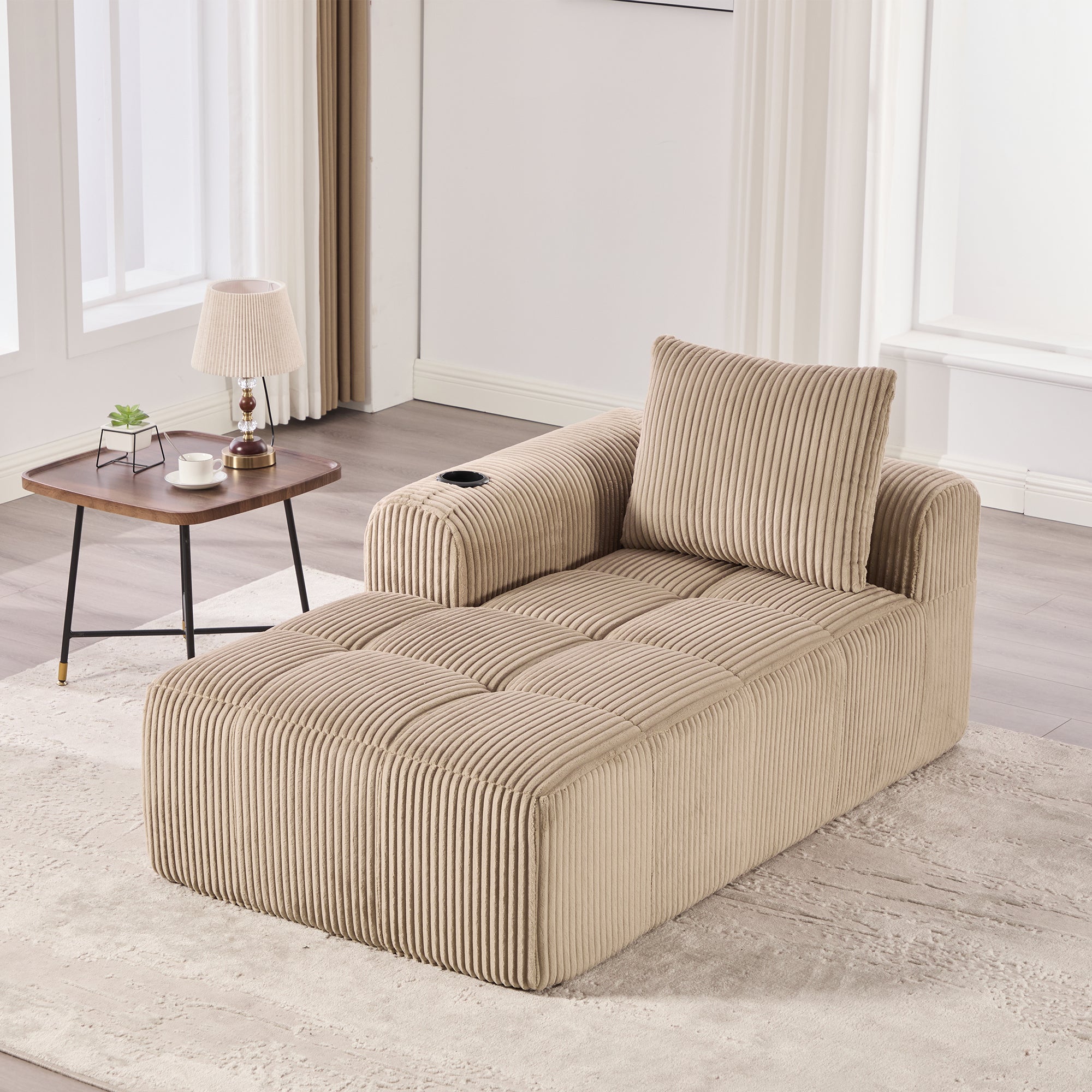 Recliner Sofa Cozy with Side Pocket Drink Holder - Corduroy
