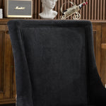 Ultra Side Dining Chair, Set of 2, Thick Fabric, Solid Wood Legs, Leopard Print Fabric