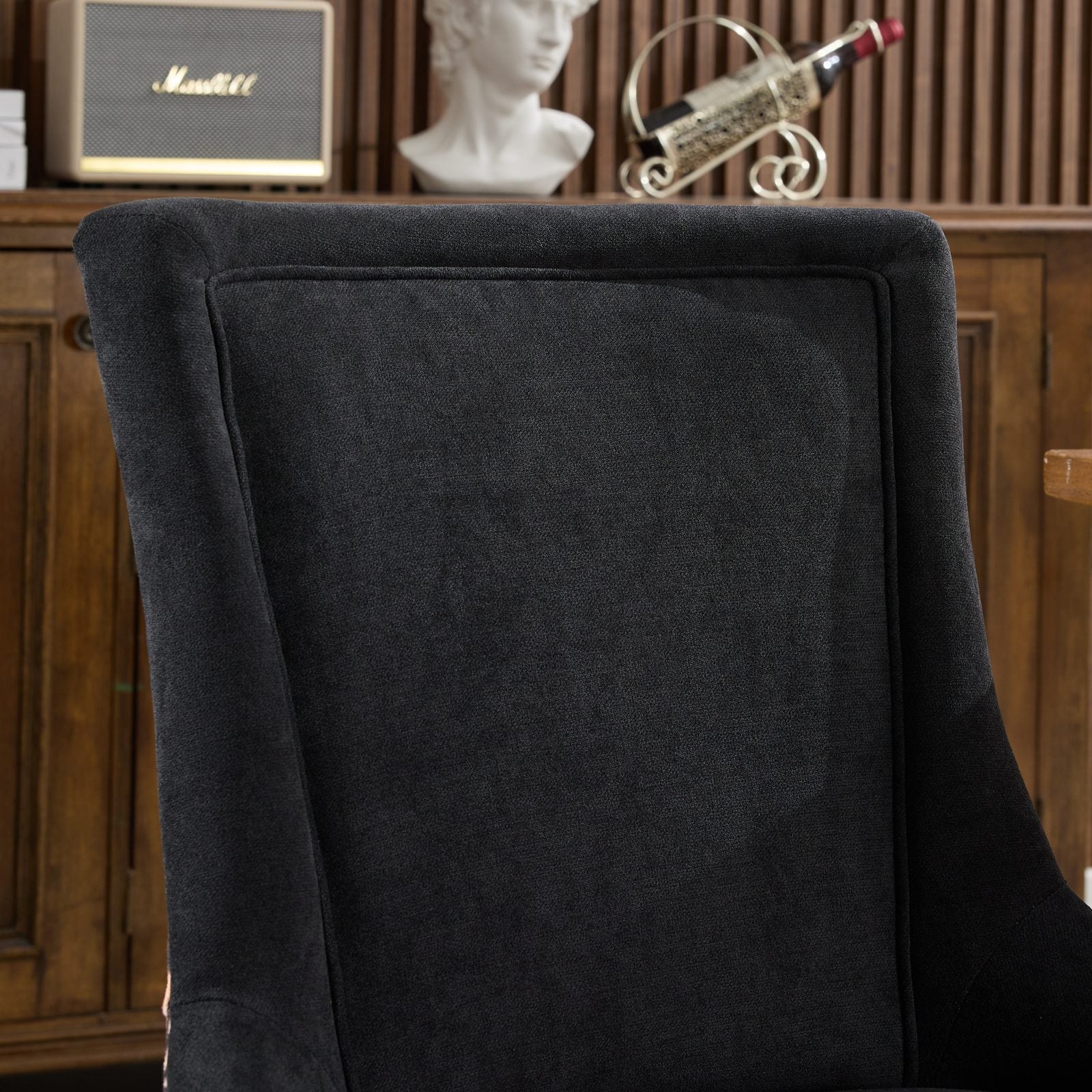 Ultra Side Dining Chair, Set of 2, Thick Fabric, Solid Wood Legs, Leopard Print Fabric
