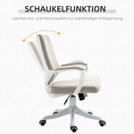 Ergonomic Office Chair with Lumbar Support, Adjustable 120kg, Beige