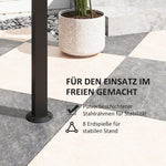 Grill Pavilion, Double Roof Windproof Shelves UV Protection, Dark Grey Steel