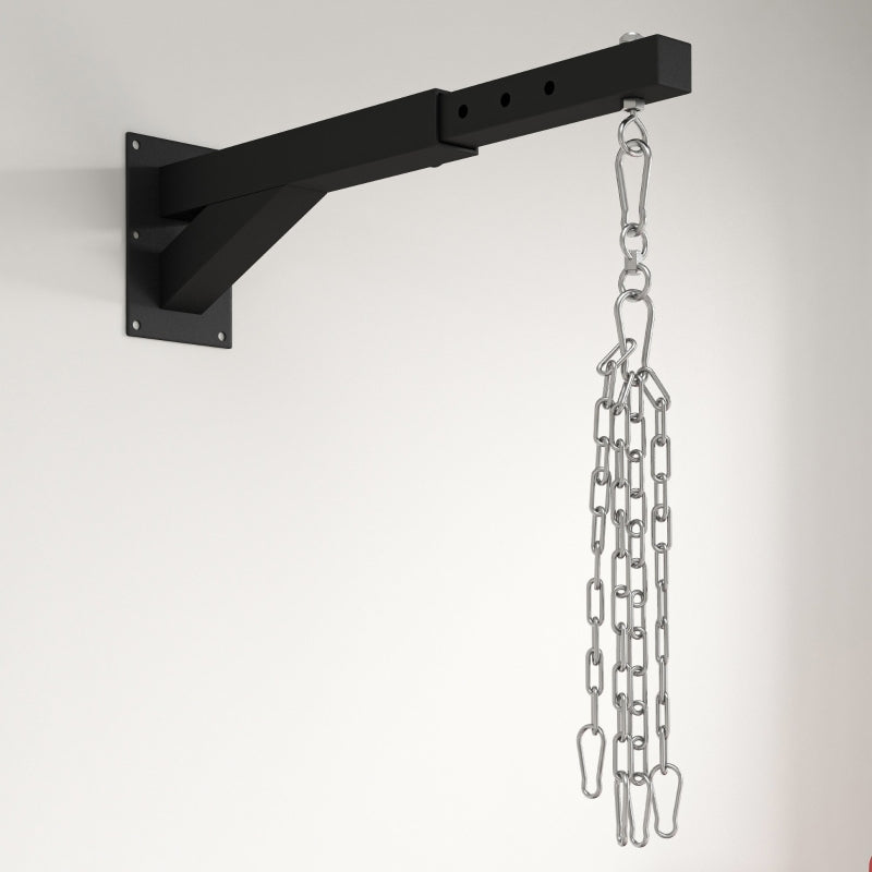 Punching Bag Wall Mount, Adjustable Holder, Steel, Black