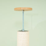 Cat Tree, Ceiling-High Sisal Rope Posts, Engineered Wood, Oak+Cream White