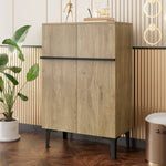 Shoe Cabinet Double Doors Adjustable Shelves - Modern 95x60x34.5cm