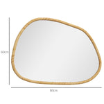 Wall Mirror Asymmetrical, Bathroom Living Room Hallway Bedroom, Wooden