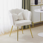 Modern velvet armchair, comfortable upholstered decorative chair, gold-plated metal legs