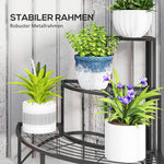 3-Tier Plant Stand, Metal Flower Shelf, 60cm High, Black