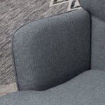 Rocking Chair with Stool, Nursing Chair, Linen Look