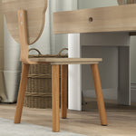 AIYAPLAY children's desk set with table top and drawer, bear shape, natural wood