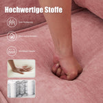 Modern Double Sofa with Storage & Adjustable Phone Holder, Fabric