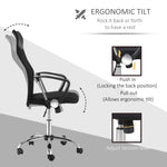Office Chair with Mesh, Ergonomic Gaming Swivel, Black