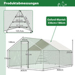 Aviary/Chicken Coop 3x4m Climbing Frame Roof Safety Lock - Metal