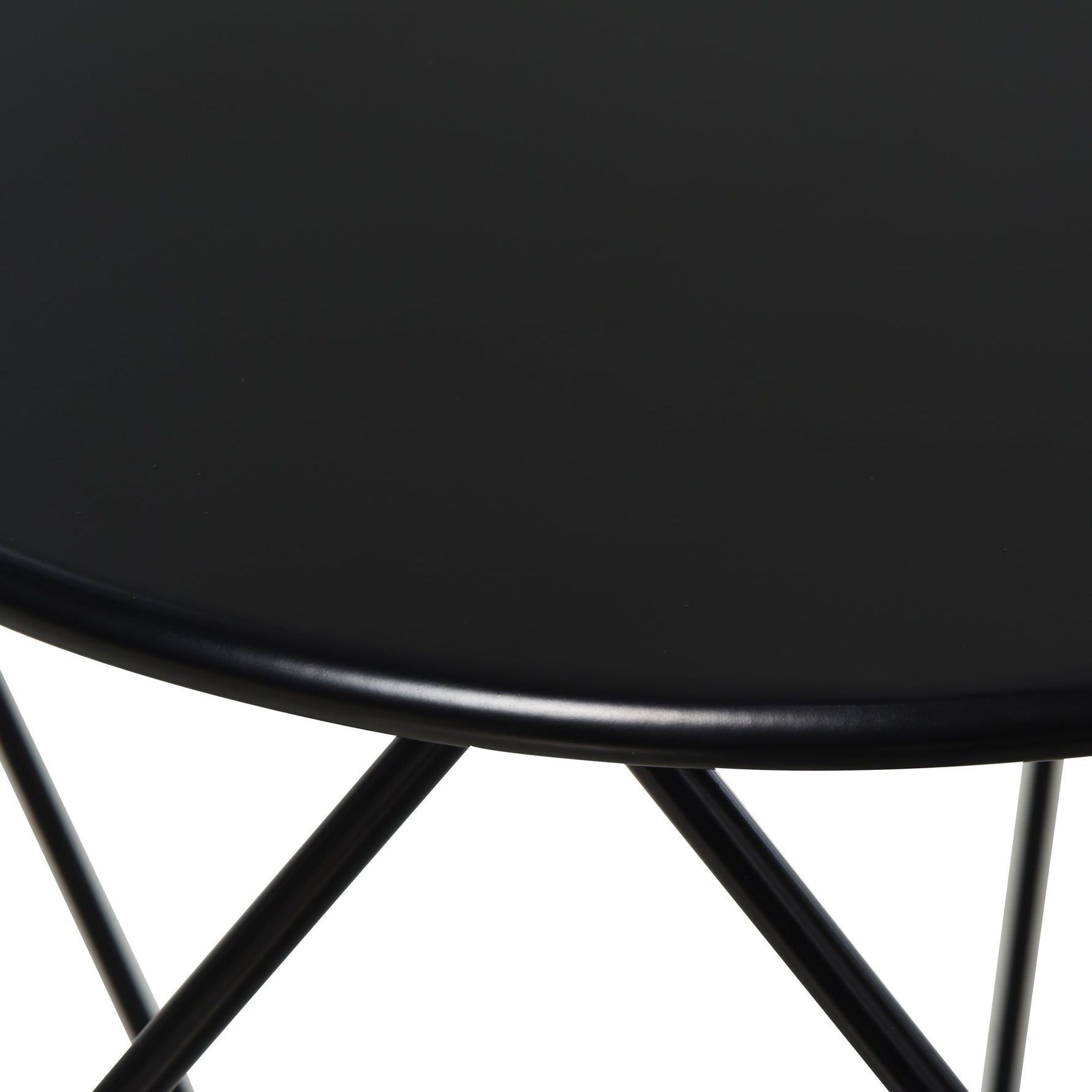 Round Coffee Table with Storage, Nesting, Metal