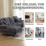Chenille U-Shape Sectional Sofa, Large with Double Reclining Seats, Modern