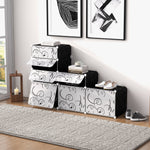DIY Shoe Cabinet, 16 Compartments, Modular Wardrobe, PP Black + White