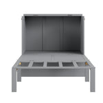 Wall Bed, 90x200 cm, Slatted Frame, Grey