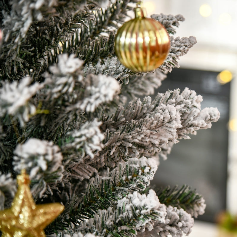 Artificial Christmas Tree 210cm Snow-Covered PVC Green/White