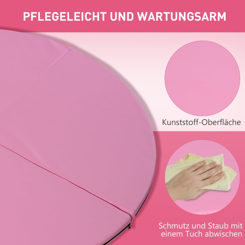 Pole Dance Mat, 5cm Thick Round for Gymnastics and Yoga, Pink Plastic