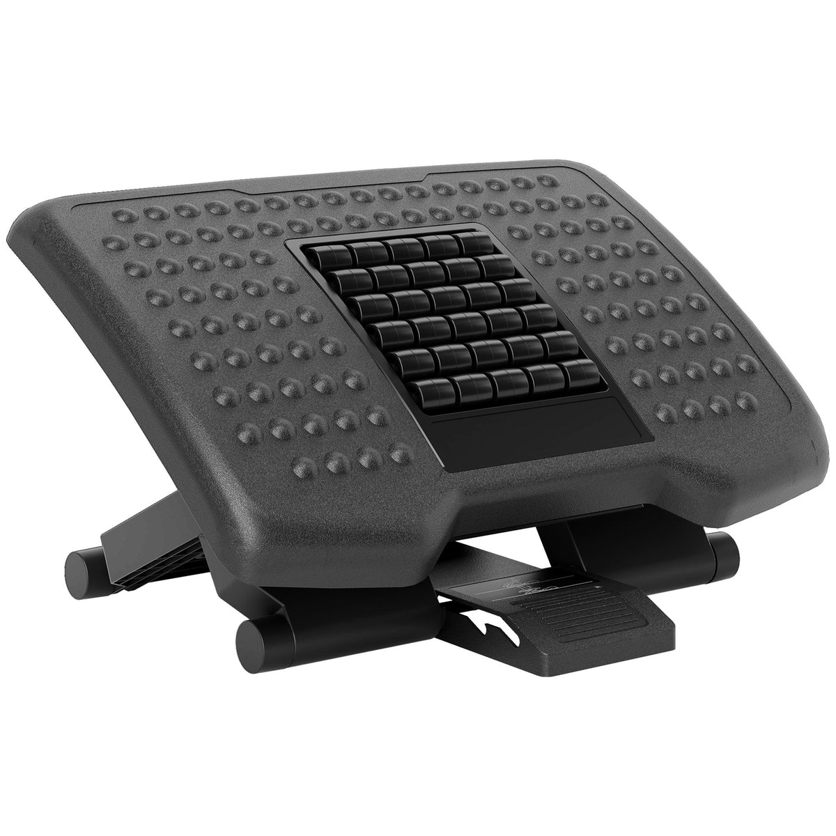 Footrest Desk Height Adjustable Ergonomic Non-Slip Support, Black