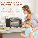 Mini Oven 28L 2600W with 2 Warming Plates, Black