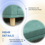 Dog Sofa - Pet Sofa with Cushion, Wooden Legs, Green