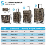 Luggage Sets 5 Piece Hardside Expandable with Spinner Wheels - Cheetah