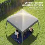 Replacement Roof, Gazebo 3x3m Water-Repellent Winter-Proof, Light Grey