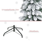 Artificial Christmas Tree, Slim Snow-Covered Fireproof, Green/White