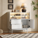 Sideboard 80cm Wide Light Strip Glass Door