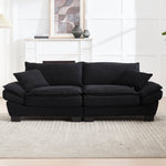 Double Sofa, Modern Simple Feather Bed, Black