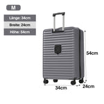 Three-piece Luggage Set - Front-opening, Cup Holders, TSA Lock, 360° Wheels, ABS Material