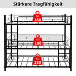 Three-Tier Bed Frame 90x190cm with Ladder & Guardrails