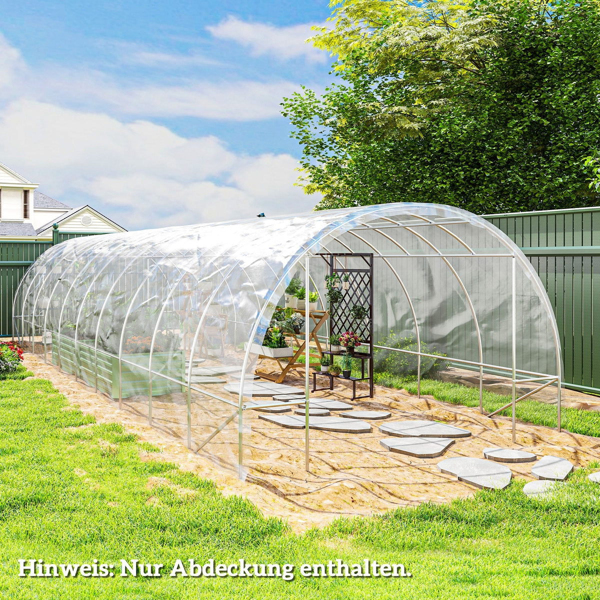 Greenhouse Film, 6x10m Waterproof UV Protection, Transparent Plastic