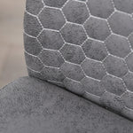 Dining Chairs, Set of 4 Kitchen Chairs with Backrest, Velvet-Touch Grey