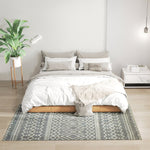 Rug Flat Weave Washable Anti-Slip Boho, Grey