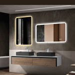 LED Bathroom Mirror 60x100 cm - Anti-Fog Dimmable Frosted Glass