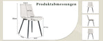 Dining Chair Set of 4 Modern Widened Seat Metal Legs - White Faux Leather